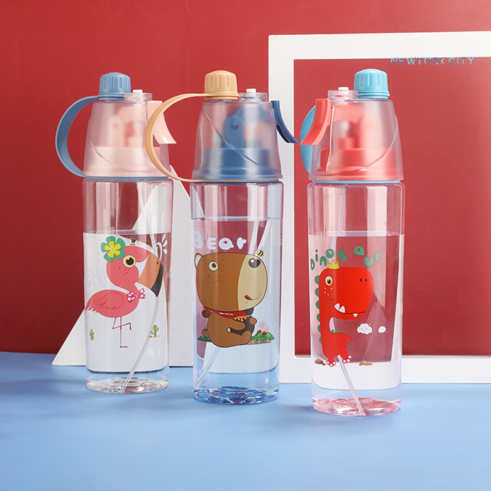 Bình Nước NY-400 / 600ml Họa Tiết Hoạt Hình Dễ Thương Cho Bé