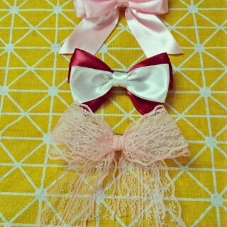 Kẹp nơ ren handmade(kẹp tóc tiểu thư)