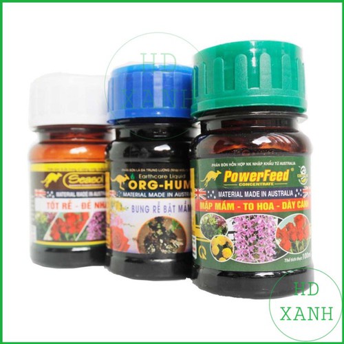 Bộ 3 Kích Rễ Kích Chồi Kích Hoa Seasol Org Hum Powerfeed 100Ml