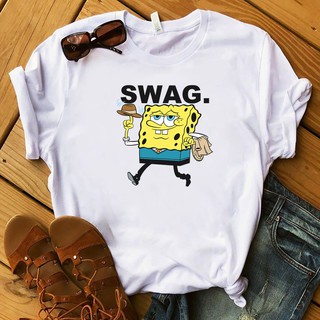 [ NEW] Áo phông unisex Spongebob - Áo thun in hình bọt biển tinh nghịch Swag