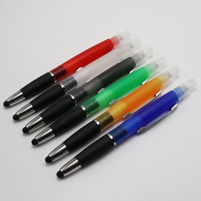 love* 10Pcs 3 in 1 Empty Refillable Perfume Bottles Spray Ballpoint Pen Alcohol Spray Mister Gel Pens Touch Screen Stylus Pen