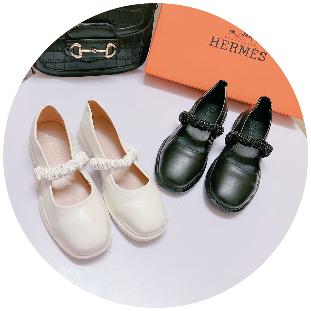 BÁN SỈ -ẢNH THẬT- GIÀY DOC NHÚN NGANG MŨI TRÒN ĐẾ 2CM CHỐNG TRƠN ĐI SIÊU ĐẸP