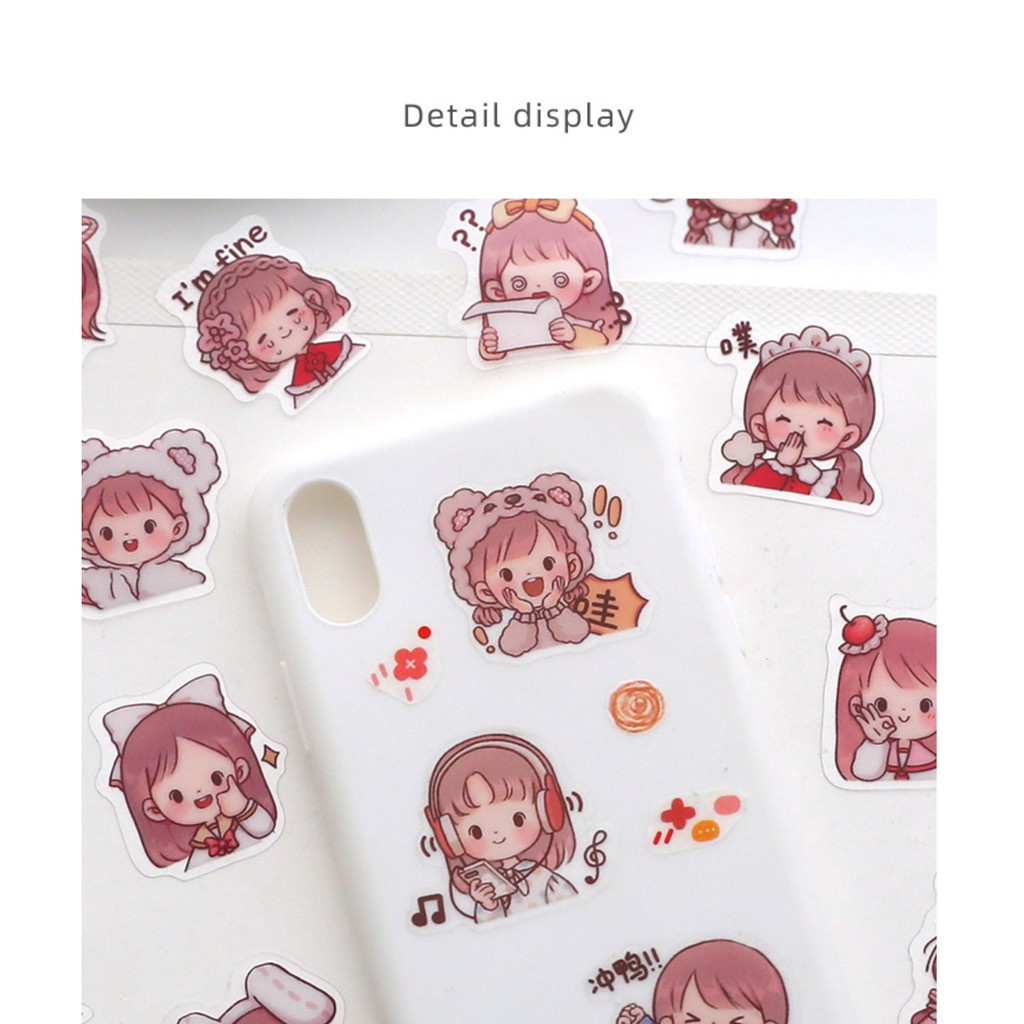 Sticker cute trang trí dán tập vở, bình nước, bút nước