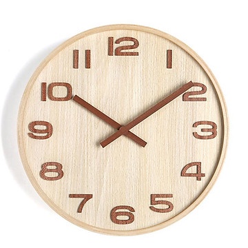 Đồng hồ gỗ treo tường hiện đại GREEK COOK -  Decor nhà của văn phòng quán cà phê, văn phòng