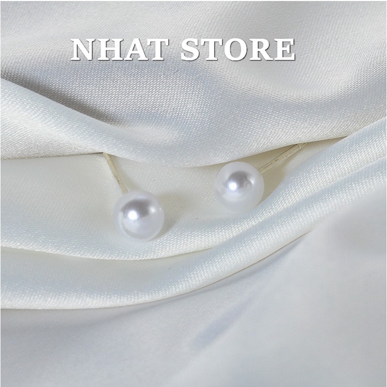 Bông tai nữ hạt ngọc trai nhân tạo Basic Pearl Nhat Store (Basic Pearl women's artificial pearl earrings )