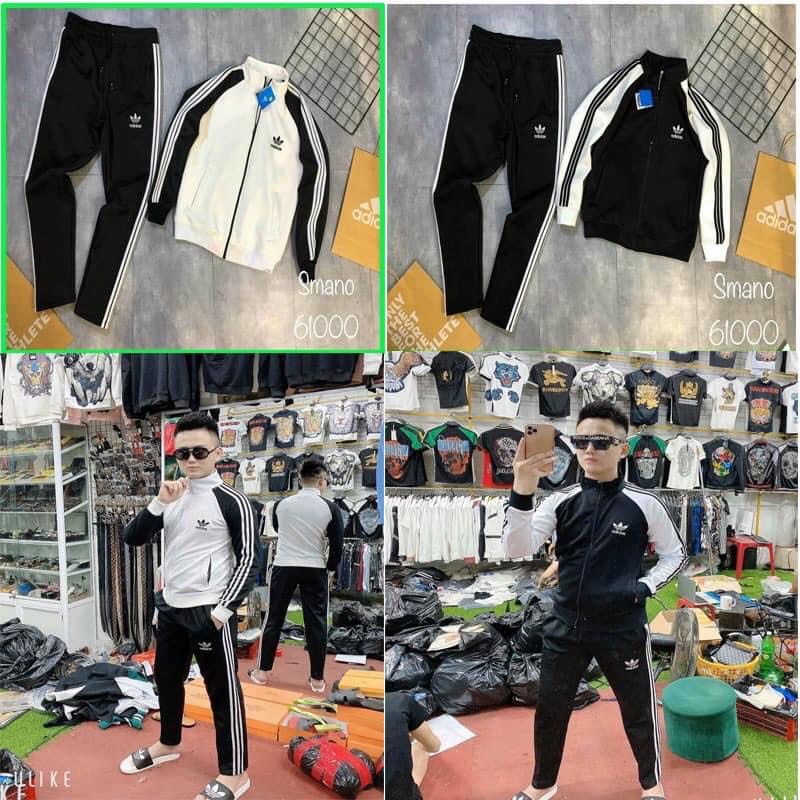 Bộ Nỉ Nam Thu Đông Thể Thao adidas Ống Suông Chất Nỉ Da Cá Dày Dặn Cao Cấp Phong Cách Hàn Quốc - BD01