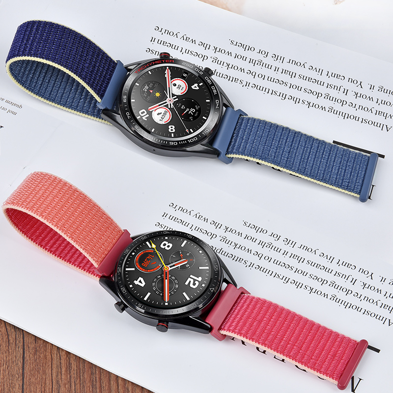 Dây đeo đồng hồ Lykry bằng nylon cho Samsung Gear S3 S2 & Huawei GT 2 Samsung Galaxy watch 20mm/22mm & 42mm/46mm