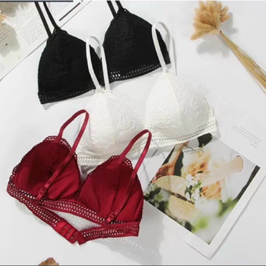 Áo ngực ren nâng ngực sexy có mút đệm mỏng không gọng ôm ngực thoáng mát AOLOT05