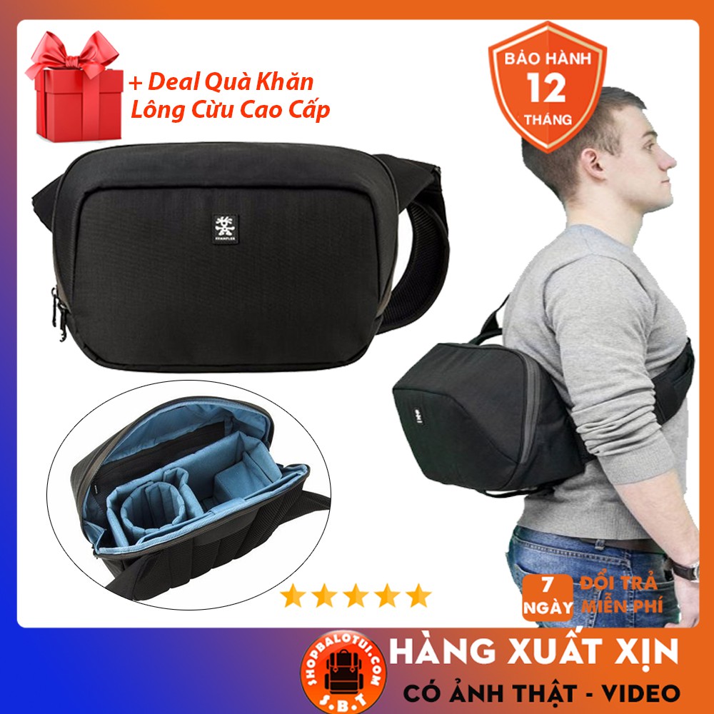 Túi máy ảnh [ HÀNG CHẤT ] Túi máy ảnh crumpler quick escape sling m - Thiết kế thông minh vách ngăn cứng cáp bảo vệ máy