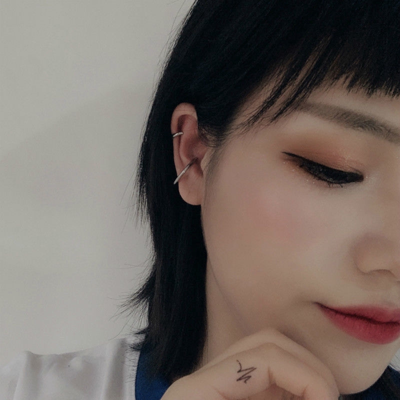 Khuyên tai thép titan dạng vòng phong cách hip hop cá tính thời trang