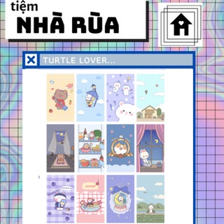Set card trang trí dán tường siêu đáng yêu Nhà Rùa