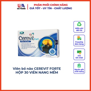 Cerevit Forte Hoạt huyết dưỡng não, tăng cường trí nhớ, cải thiện tuần hoãn não - Hộp 30 viên