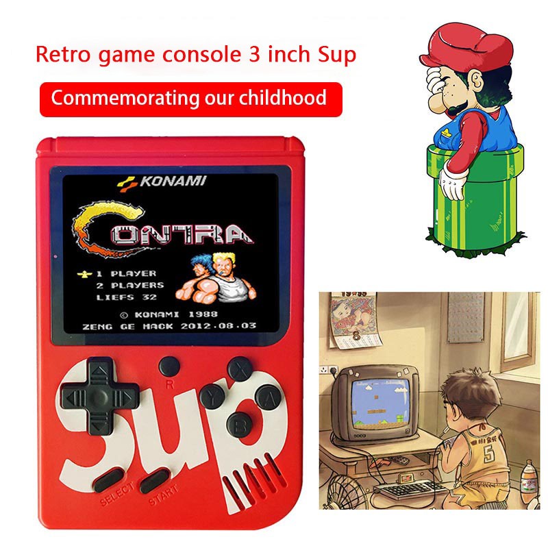 Sup 400 2 inch Built-in Retro Game Console Mini Handheld Player Support TV Out super mario Video Play nintendo switch