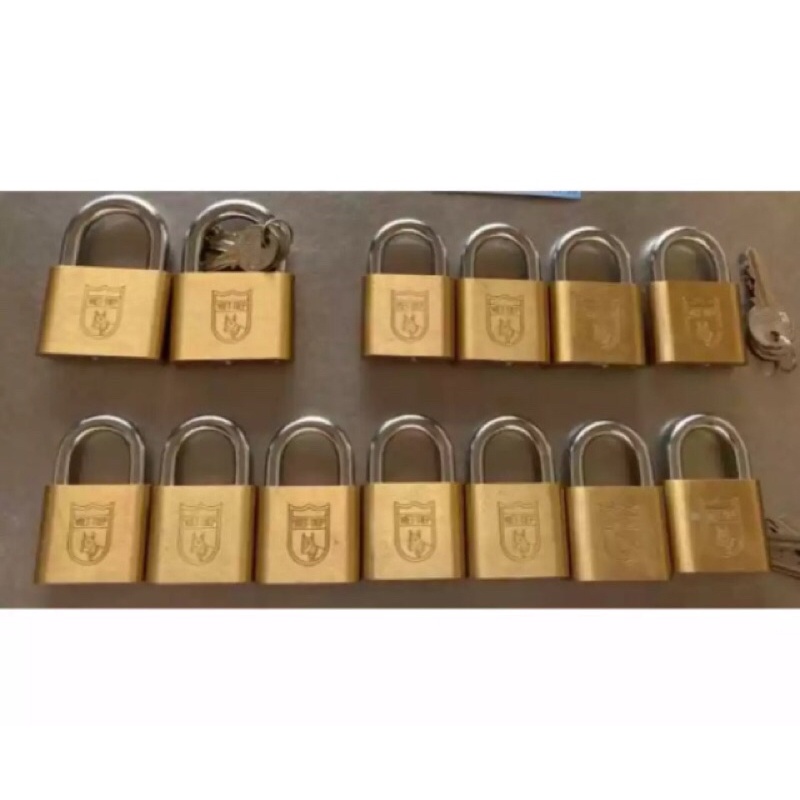 Set 10 ổ khoá VIỆT TIỆP dùng chung 1 chìa chủ ( loại 5p , khoá Bấm , có 10 chìa sơ cua )