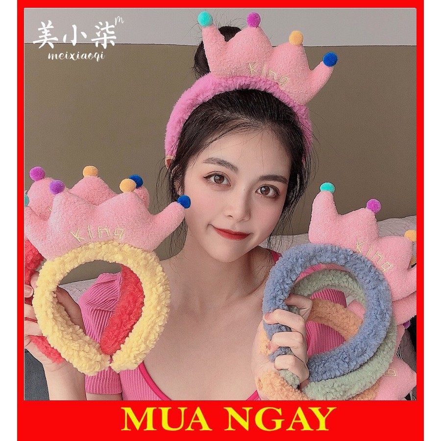 Băng Đô Rửa Mặt, Bờm Cài Tóc Hình Vương Miện Xinh Xắn Phong Cách Hàn Quốc BD21