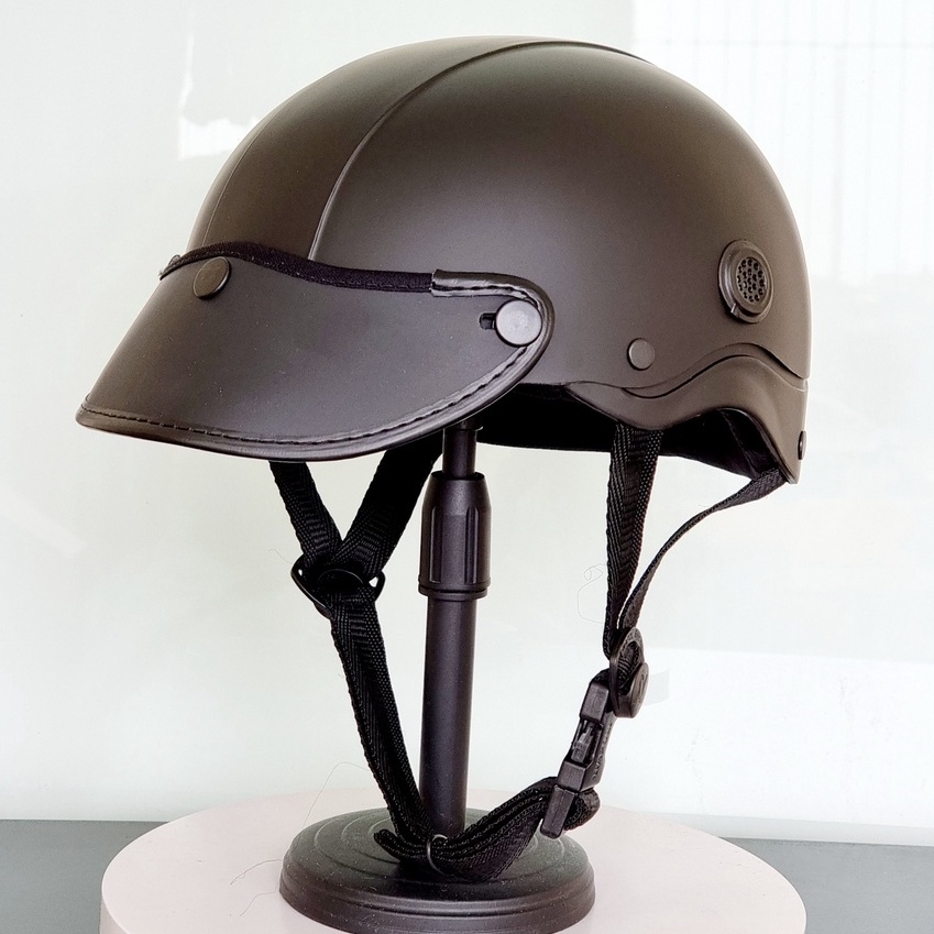 Mũ bảo hiểm lưỡi trai mềm GRO HELMET màu trơn cao cấp dành cho cả nam và nữ size 54-57cm