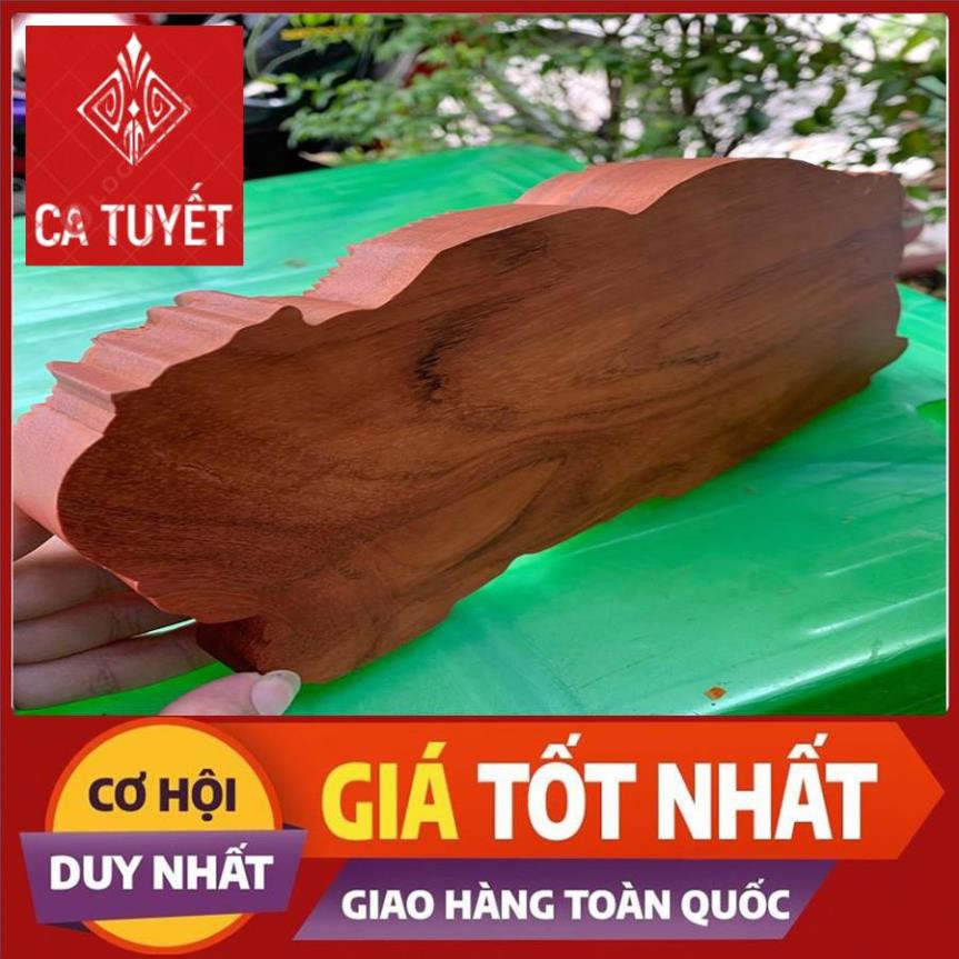 Gạt Tàn Thuốc Dài Hình Vuông Bằng Gỗ Hương Trạm Khắc Tinh Xảo