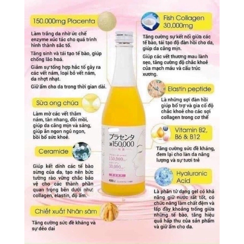 Nước Uống Nhau Thai Cừu FRACORA PLACENTA  Nhật Bản