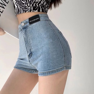 quần jean nữ quần short Quần Short Denim Lưng Cao Dáng Rộng Phong Cách Hàn Quốc 3 Màu Dễ Phối Đồ Cho Nữ