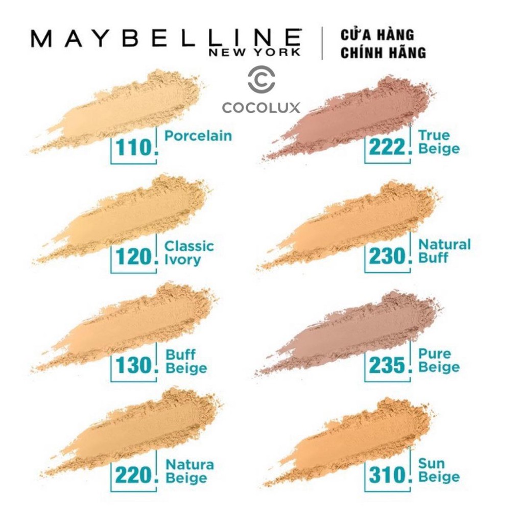 [Công Ty, Tem Phụ] Phấn nén kiềm dầu 12h 6G Maybelline Fit Me Matte Poreless Powder [COCOLUX]