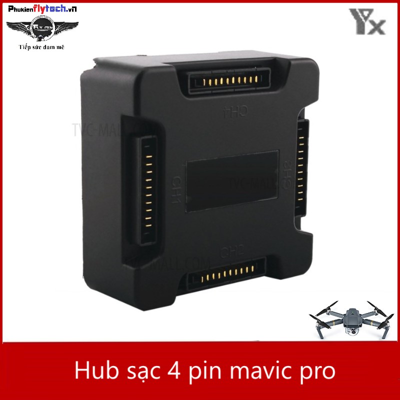 Hub sạc 4 Pin Mavic pro - phụ kiền flycam DJI Mavic pro - Yxtech - Hỗ trợ sạc 4 pin