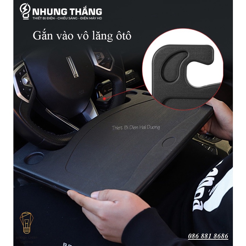 Khay Tiện Ích Gắn Vô Lăng Trên Ôtô - Để Laptop, Đọc Sách, Để Đồ Ăn️ - Bền Đẹp Tính Thẩm Mỹ Cao