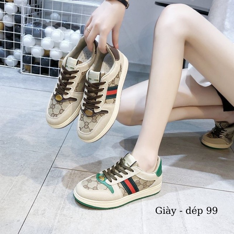 Giày nữ hot , giày thể thao nữ GUCCI 3 vạch siêu đẹp, mẫu siêu xinh hot trend năm 2021