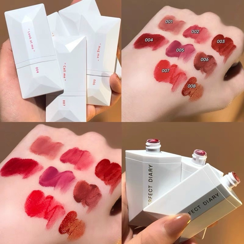 SON KEM LÌ Son Danh Thiếp LIPGLAZE HUAXIXI DUPE PERFECT DIARY Siêu Lì Son Kem Nhung Lì Dẹp Siêu Hot MAFICK Gương Cá Heo
