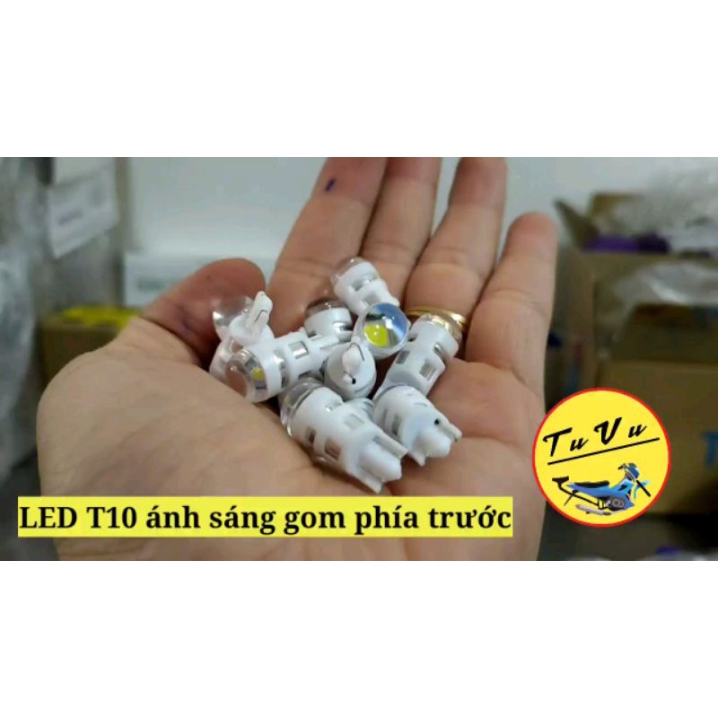 Đèn LED T10 Dùng Lúp Cầu Siêu Sáng, làm xinhan và demi xe máy