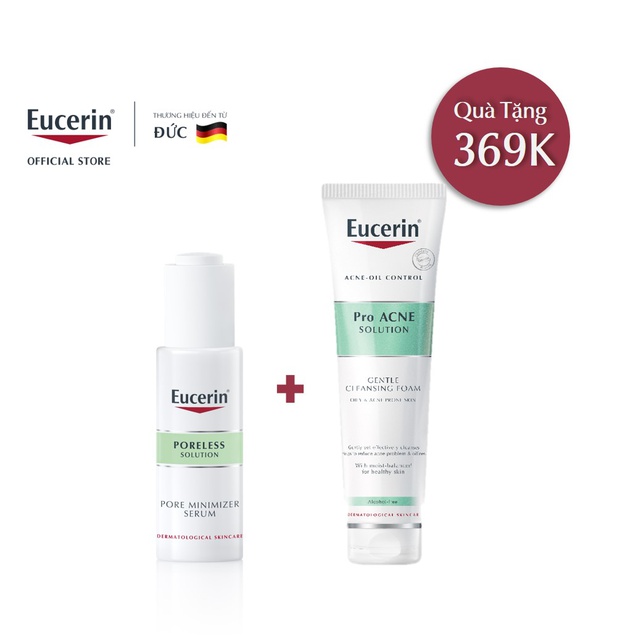 [Mua 1 tặng 1] Tinh Chất Cho Da Mụn Eucerin Poreless Solution 30ml - 66882 Tặng Sữa rửa mặt Eucerin Pro Acne Cleansing F