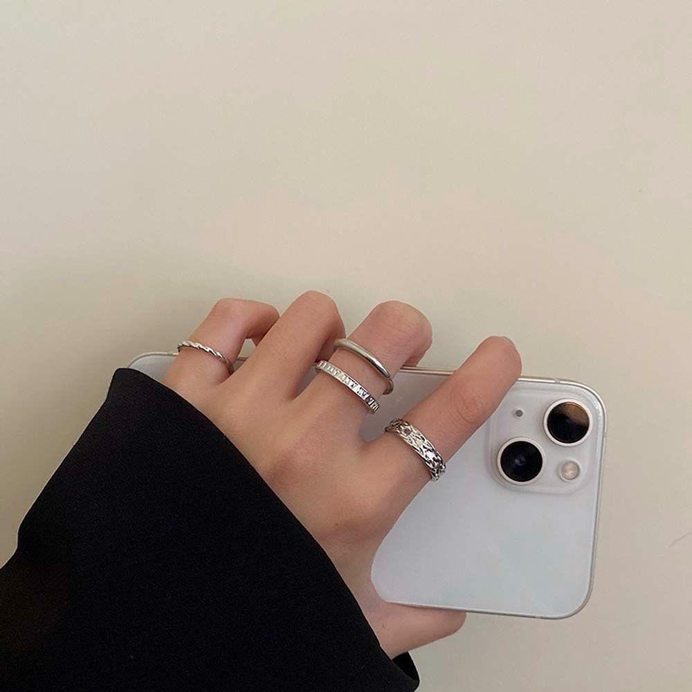 Nhẫn Hở Kiểu Bất Đối Xứng Có Thể Điều Chỉnh Thời Trang Dự Tiệc Cho Bạn Gái