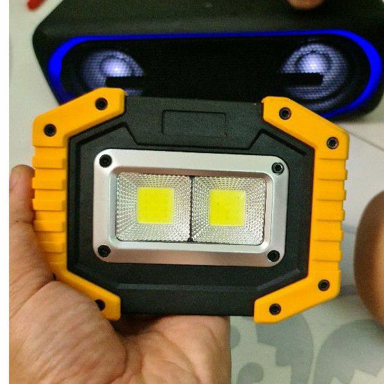 Đèn LED COB, sạc 2 chiều, làm việc, công trình, dã ngoại, 4 pin AA / 2x18650