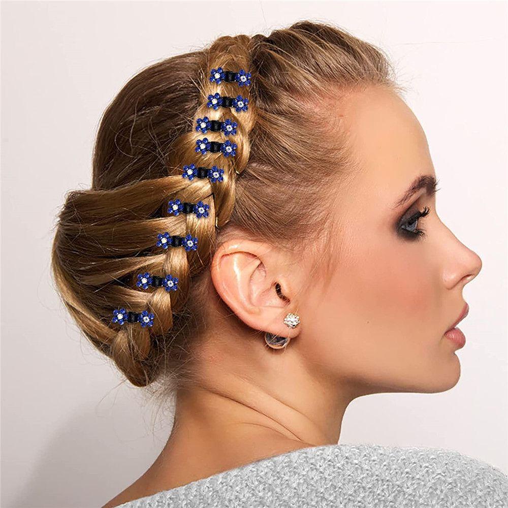 Set 12 Kẹp Tóc Càng Cua Đính Hoa|Kẹp Hàm Cá Mập Tiện Lợi