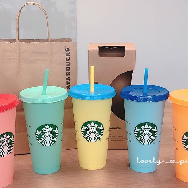 Ly uống nước, Cốc Uống Nước Starbuck Đổi Màu Theo Nhiệt Độ