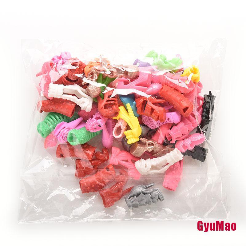 Set 15/30/60 Đôi Giày Cao Gót Nhiều Kiểu Cho Búp Bê Barbie