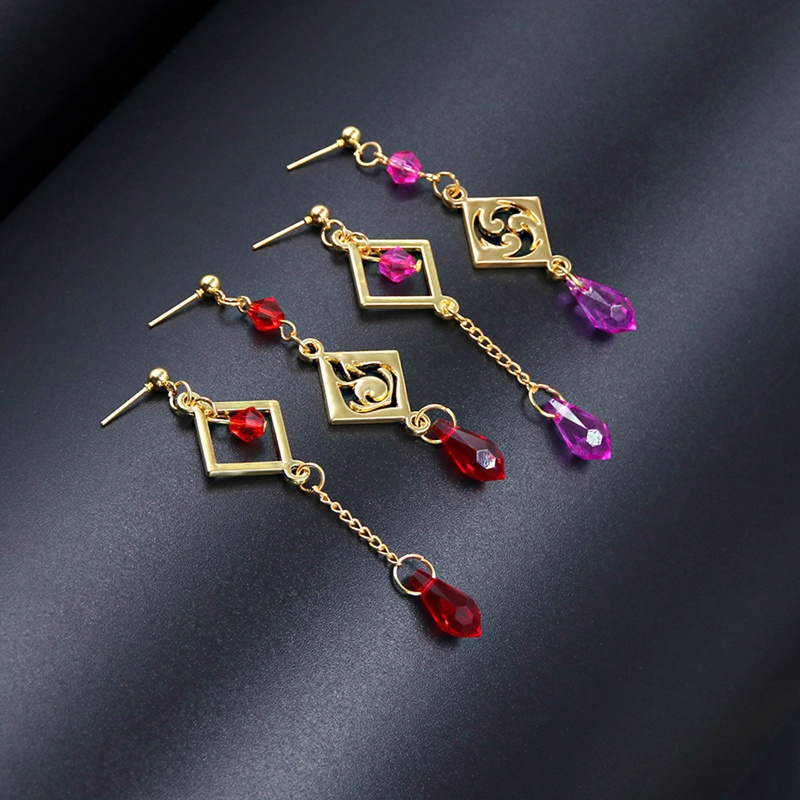 Tmdbyx Khuyên Tai Hóa Trang Nhân Vật Anime Genshin Impact Vision 7 Element God Eye Keqing Xiao Zhongli Dành Cho Nữ