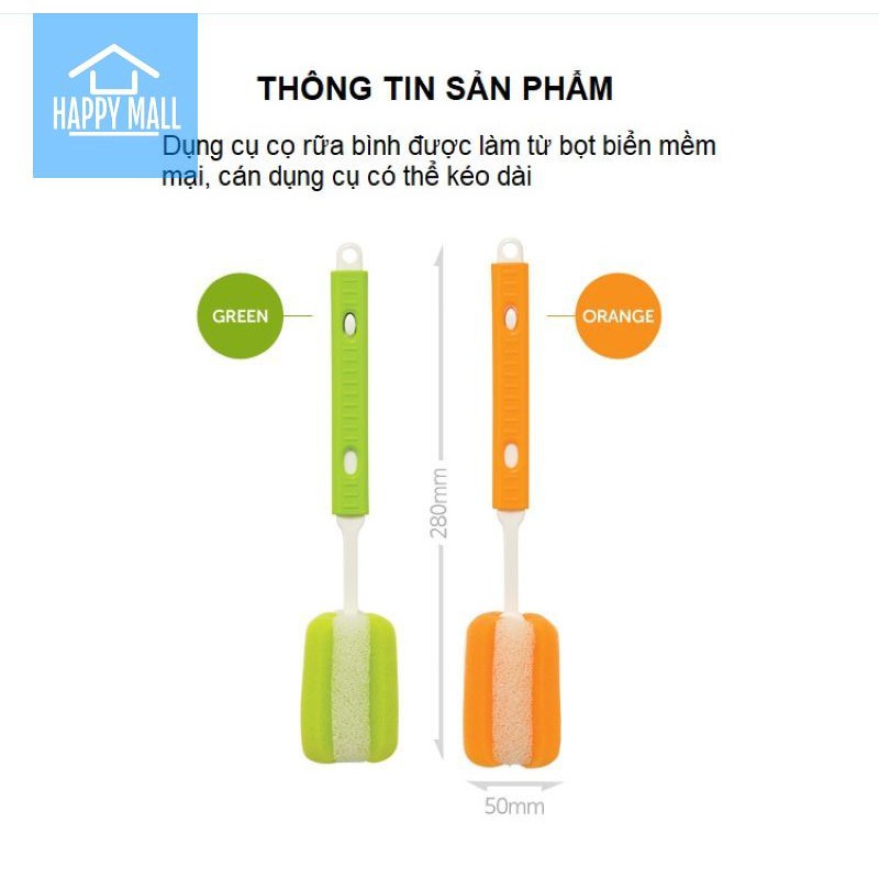 Dụng cụ cọ rữa bình Lock&amp;Lock cán có thể kéo dài ETM113 ETM114