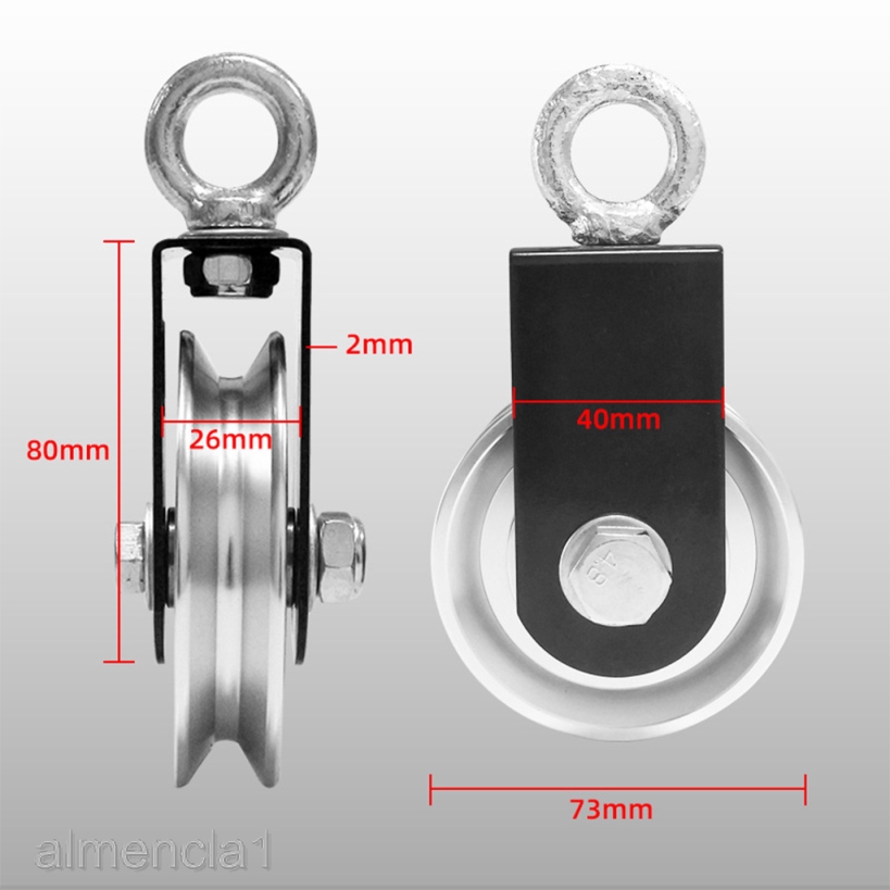 [ALMENCLA1] Swivel Pulley Block Home Gym Cable Machine DIY Spin Pulleys Cables Roller Guide