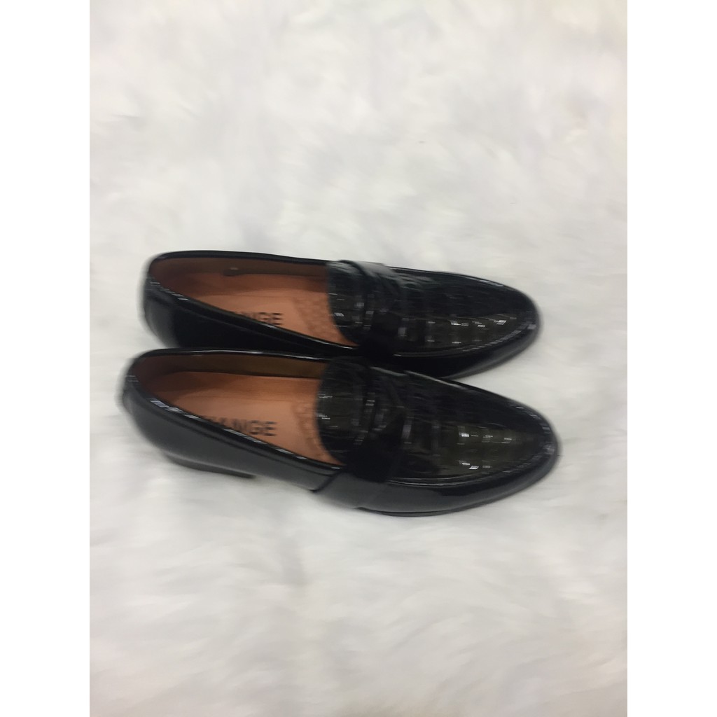 Giầy  tây giày lười nam hàn quốc bóng đen dập vân | BigBuy360 - bigbuy360.vn