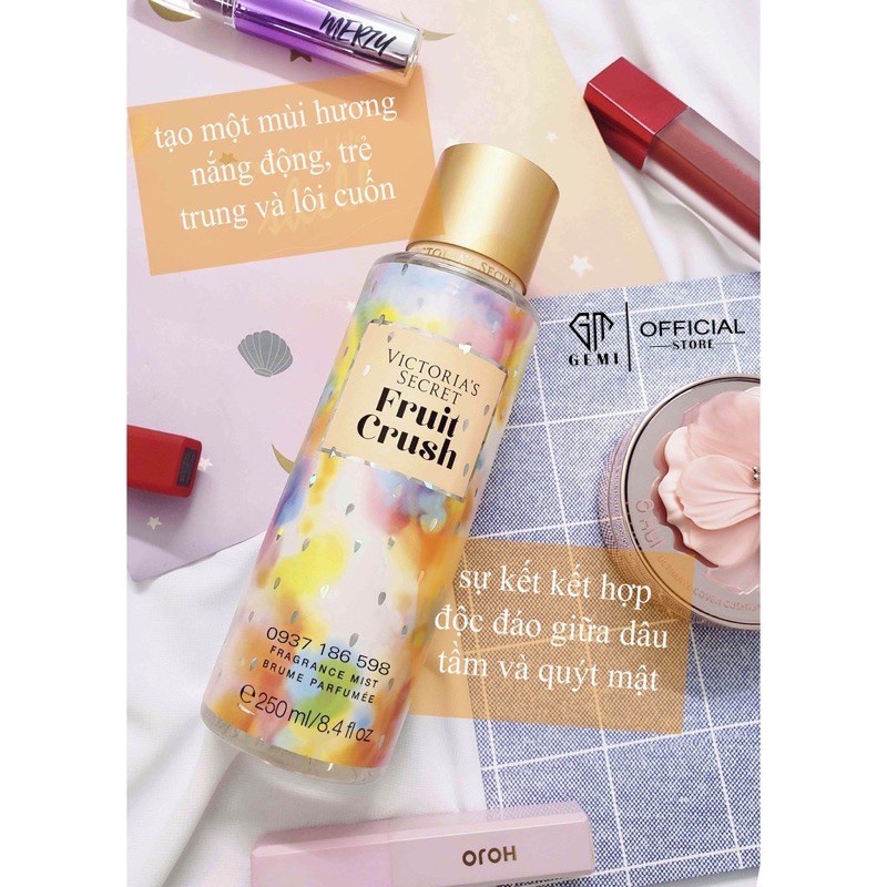 Xịt Thơm Body 💞𝑭𝒓𝒆𝒆𝒔𝒉𝒊𝒑💖 Xịt Thơm Toàn Thân Victoria's Secret 💋 FRUIT CRUSH ❤Body Mist 250ml - Xịt BODY