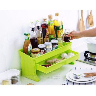 Kệ đựng gia vị có ngăn kéo đa năng