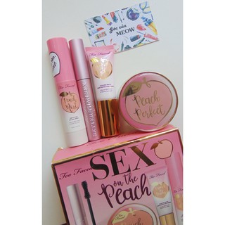 Tách set TOO FACED Sex On Peach phấn phủ Peach Perfect setting powder kem lót Primed Peachy xịt makeup Peach Mist
