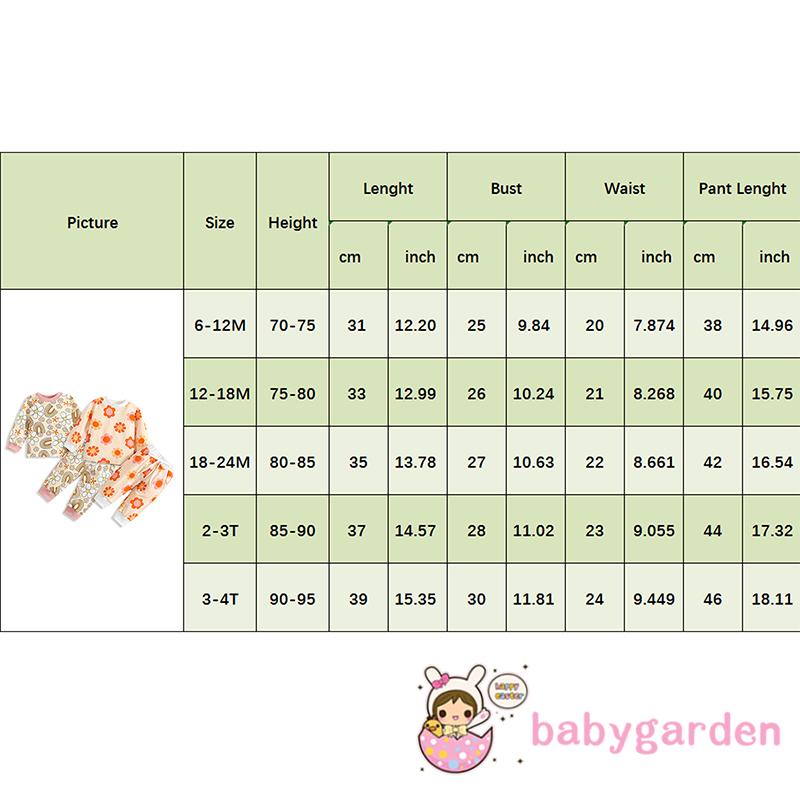 Set Áo Thun Tay Dài Cổ Tròn In Hình Cầu Vồng Phối Quần Buộc Dây Thời Trang Cho Bé Gái 6 Tháng-4 Tuổi