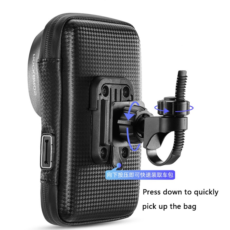 Túi Đựng Điện Thoại Màn Hình Cảm Ứng ROCKBROS Chống Mưa Màu Đen (5.8&quot;/6.0&quot;)