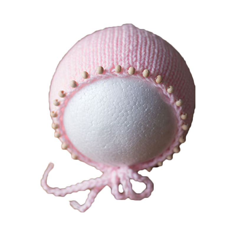 Mũ Len Đính Hạt Dùng Làm Đạo Cụ Chụp Ảnh Cho Bé Sơ Sinh