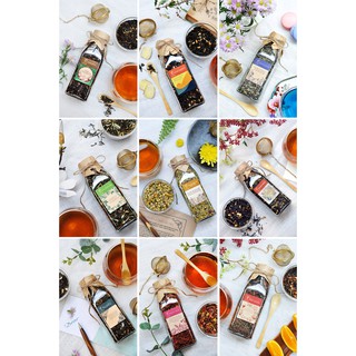 Trà Hoa Thảo Mộc  Hữu Cơ, trà cao cấp trong chai thủy tinh