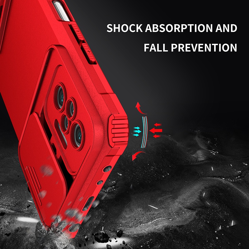 Ốp điện thoại TOPEWON kiểu giáp bảo vệ camera chống rơi có giá đỡ cho xiaomi 11t pro 11lite poco x4 x3 pro
