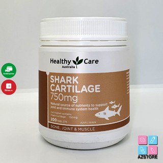 Sụn Vi Cá Mập  Shark Cartilage 750mg Healthy Care 200 viên - Sụn cá mập hỗ trợ xương khớp