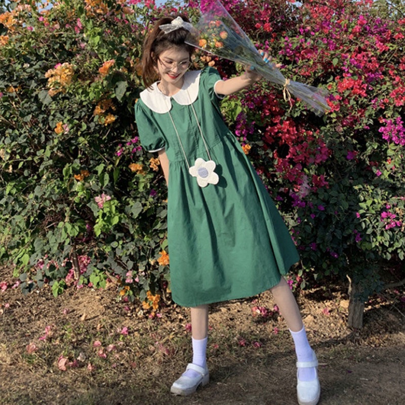 Đầm Cổ Búp Bê Thiết Kế Mới Xinh Xắn Thời Trang Dành Cho Nữ