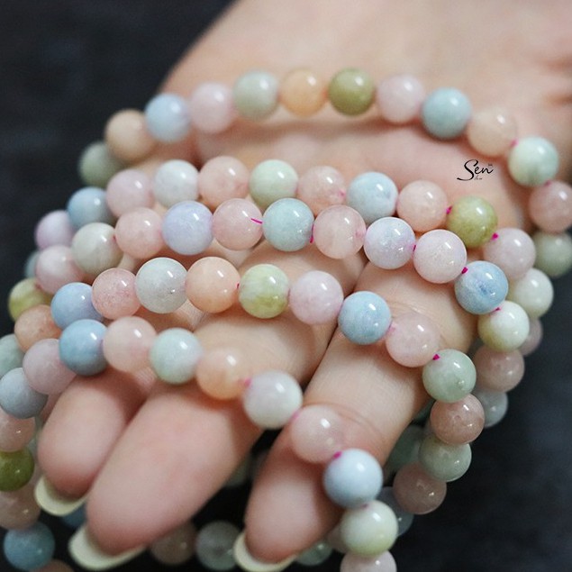 Vòng tay Beryl ngũ sắc thiên nhiên Senyda Jewelry VT041